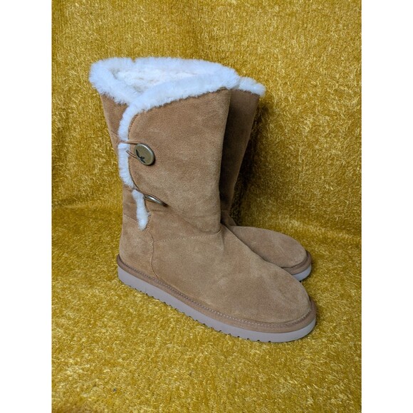 KOOLABURRA by UGG Women's Size 8 Chestnut Brown Suede Kinslei Winter Boots - Picture 2 of 11